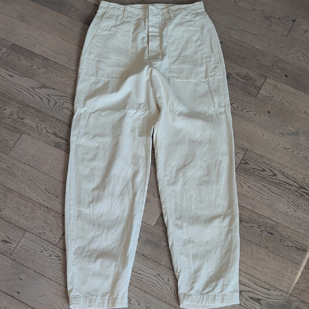 Doen White Cotton Pants